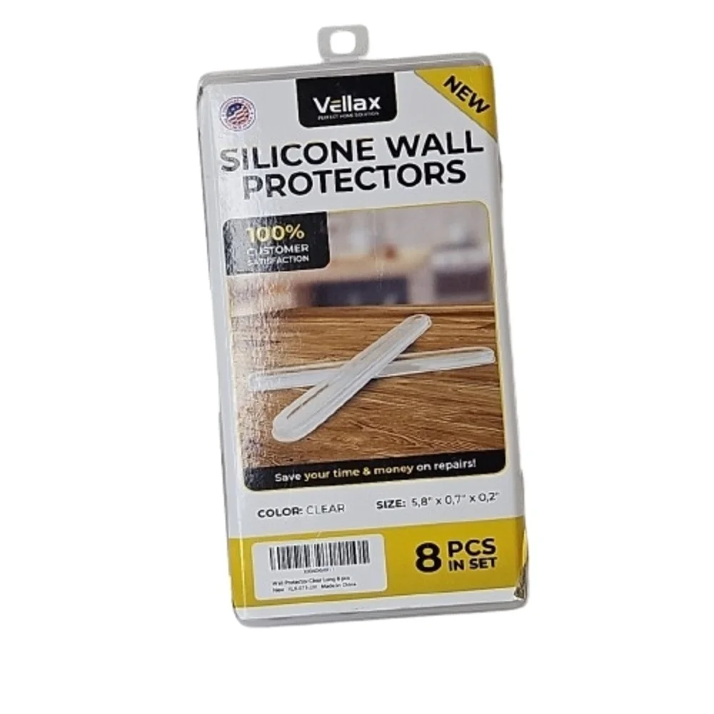Vellax Clear Silicone Wall Protectors - 8 PCS Set